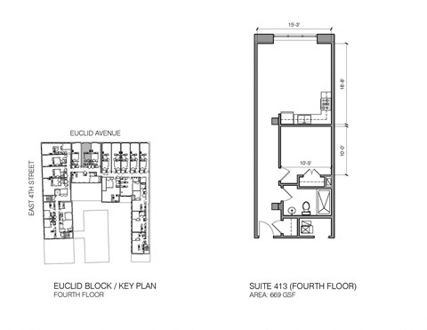 the third and fourth floor plans of the residences at the historic electric building in fort worth